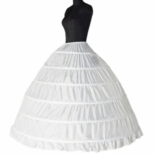 Plus USA 16W to 24W Train Petticoat 2 Hoop Wedding Gown Crinoline Underskirt